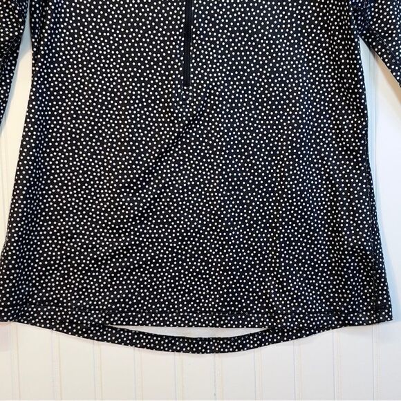 Nike Pro Dri Fit Black Polka Dot Half Zip running Pullover large - Picture 13 of 16
